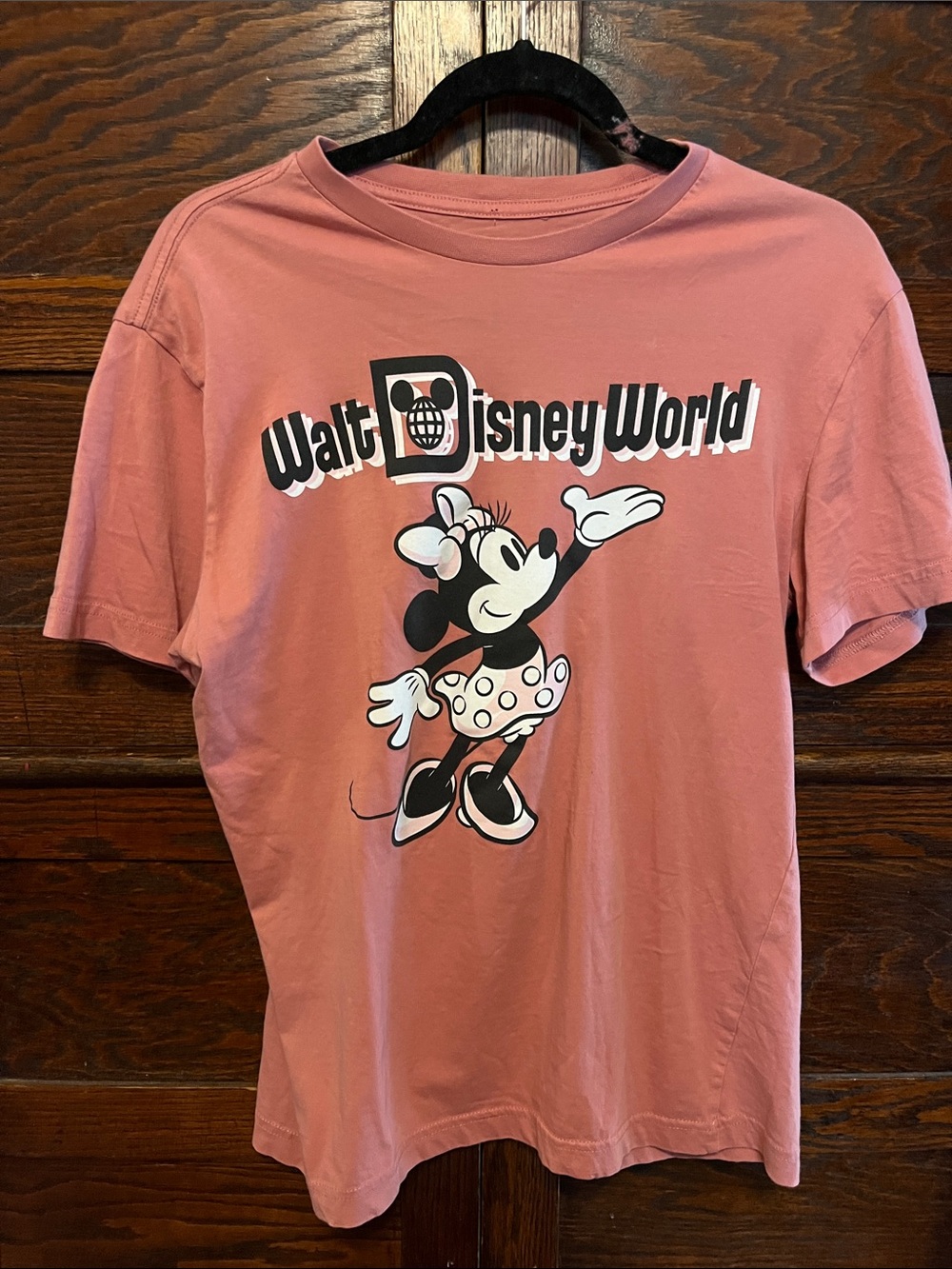 Disney Dusty Rose Graphic Tee with White Logo